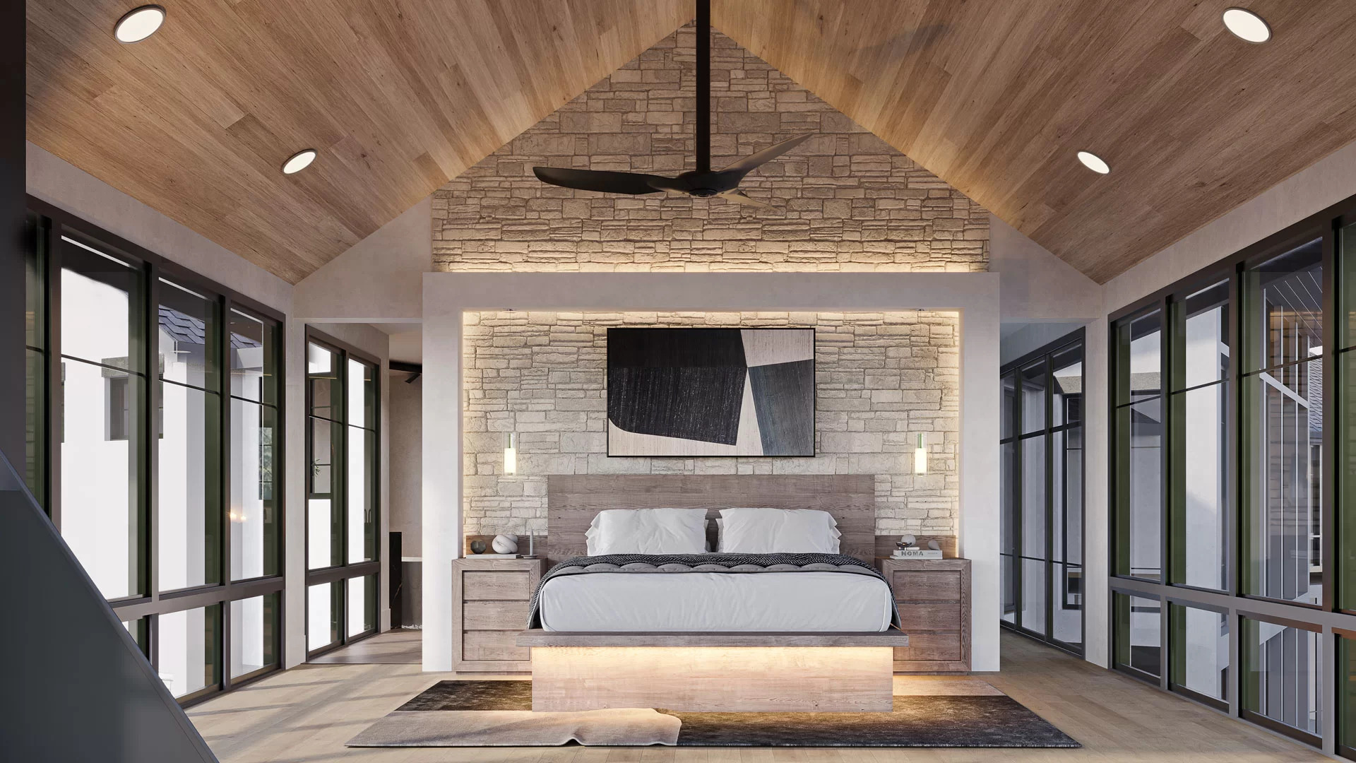 3D Bedroom Interior Design Visualization