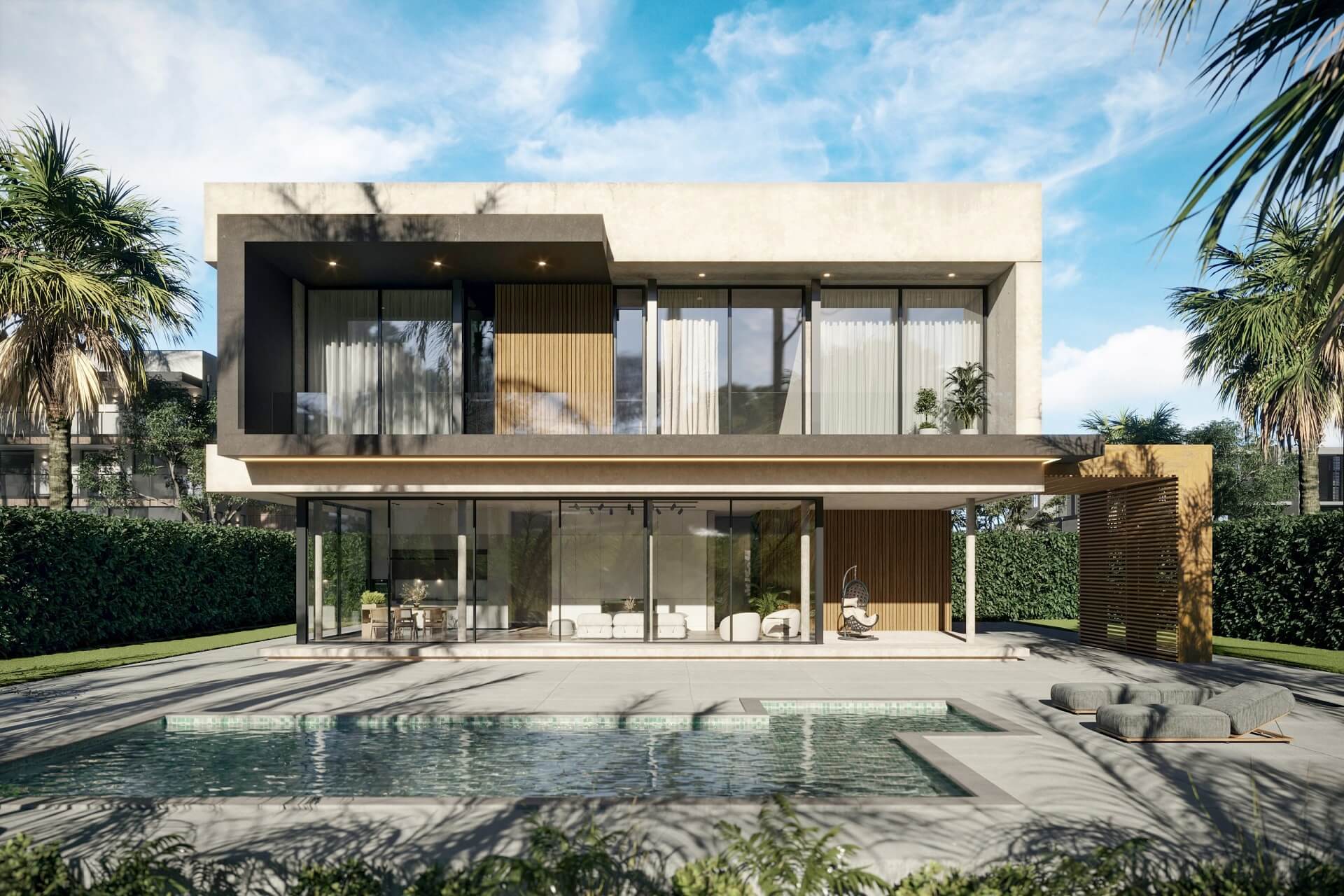 Eye-Level Exterior Real Estate Rendering