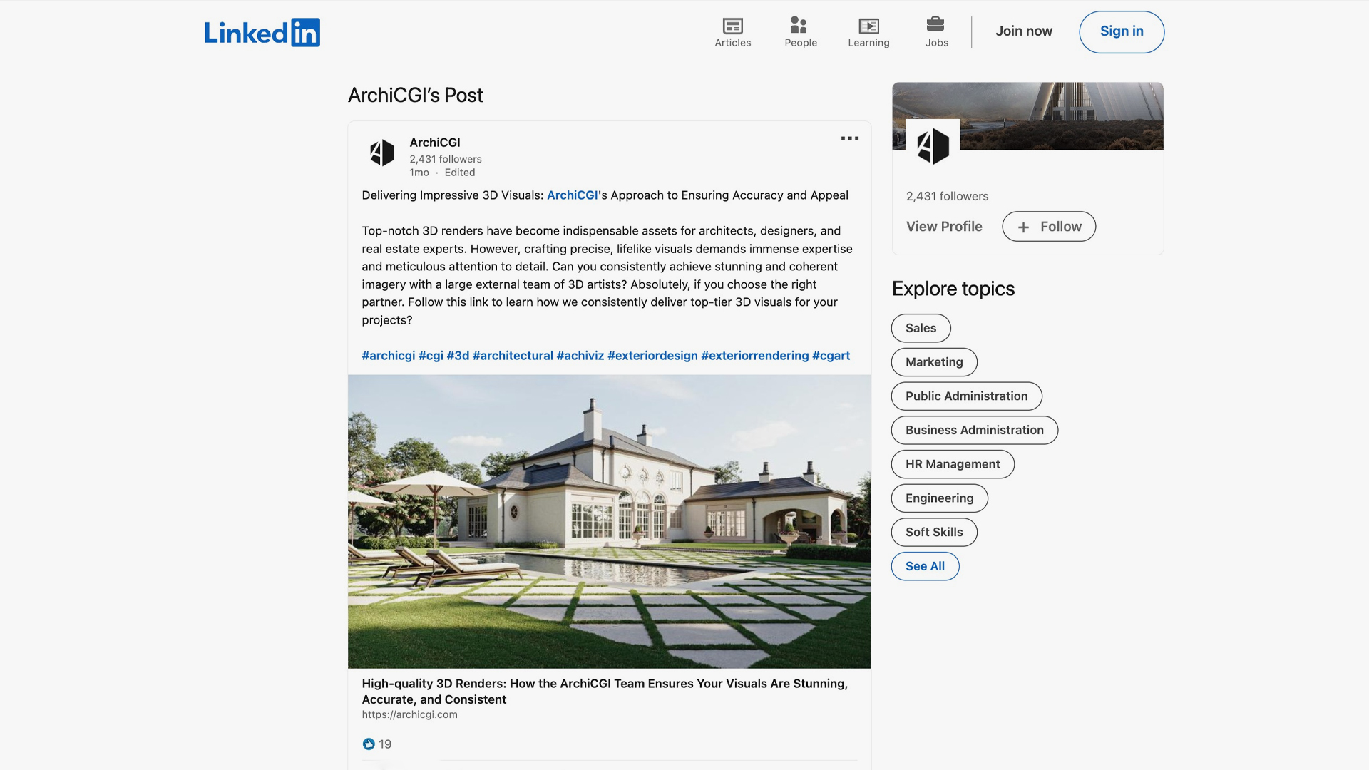 Sharing Useful Information on LinkedIn for Architects