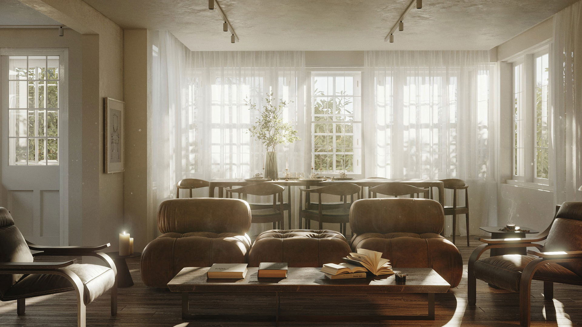 3D Open Space Interior Rendering