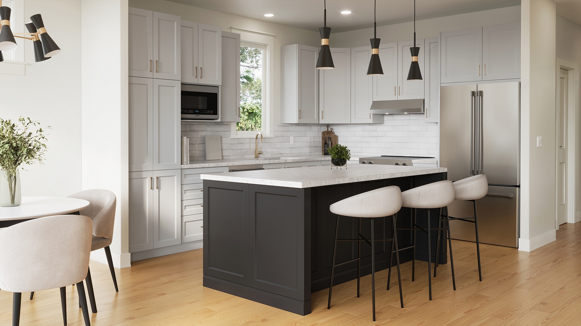 Energy-efficient Homes 3D Rendering: Kitchen Design