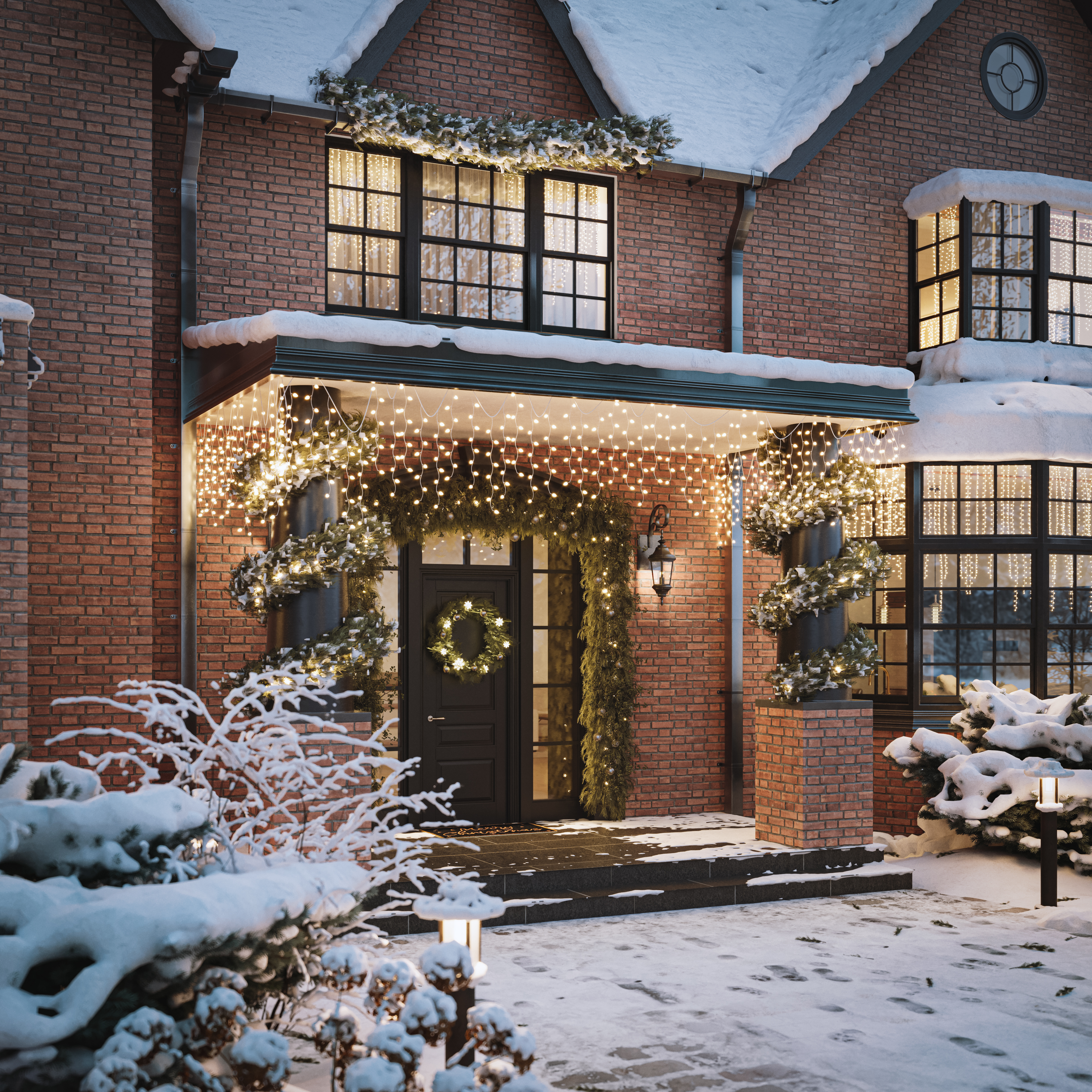 Christmas-themed Architectural 3D Visualization