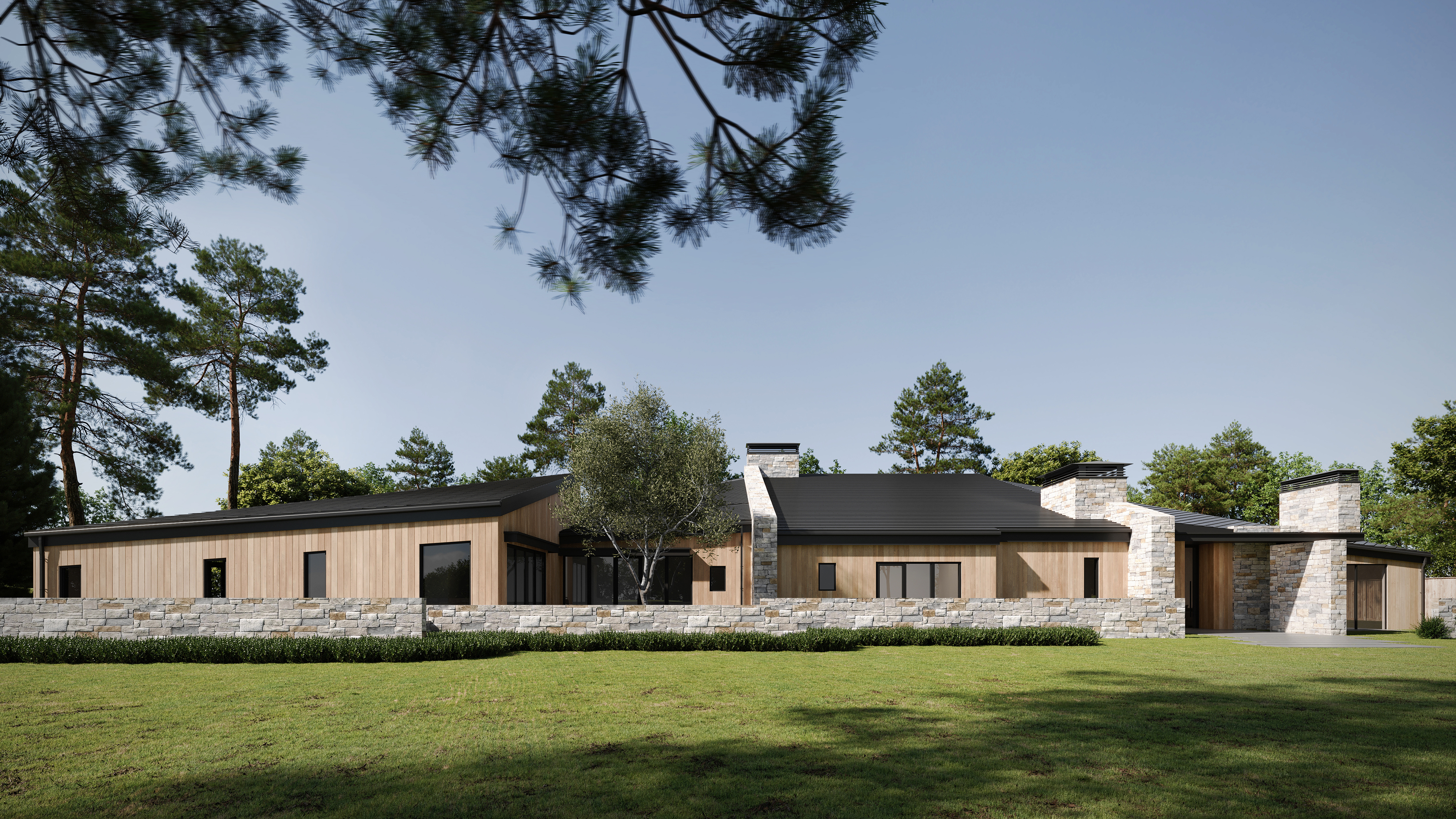 Exterior CG Visualization of a Residence in Pebble Beach, California