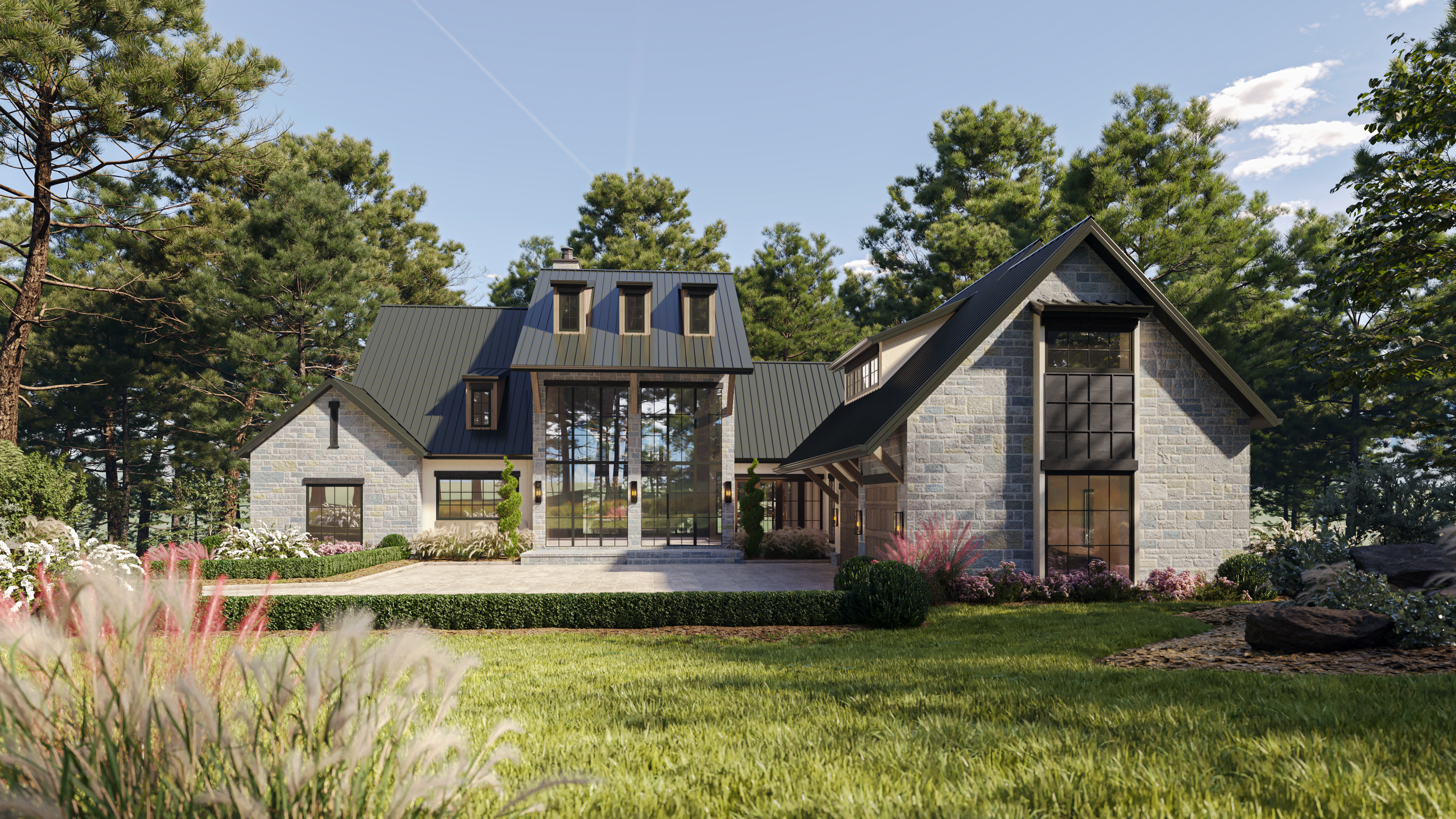 Photorealistic 3D Render of a Mansion Project in the USA