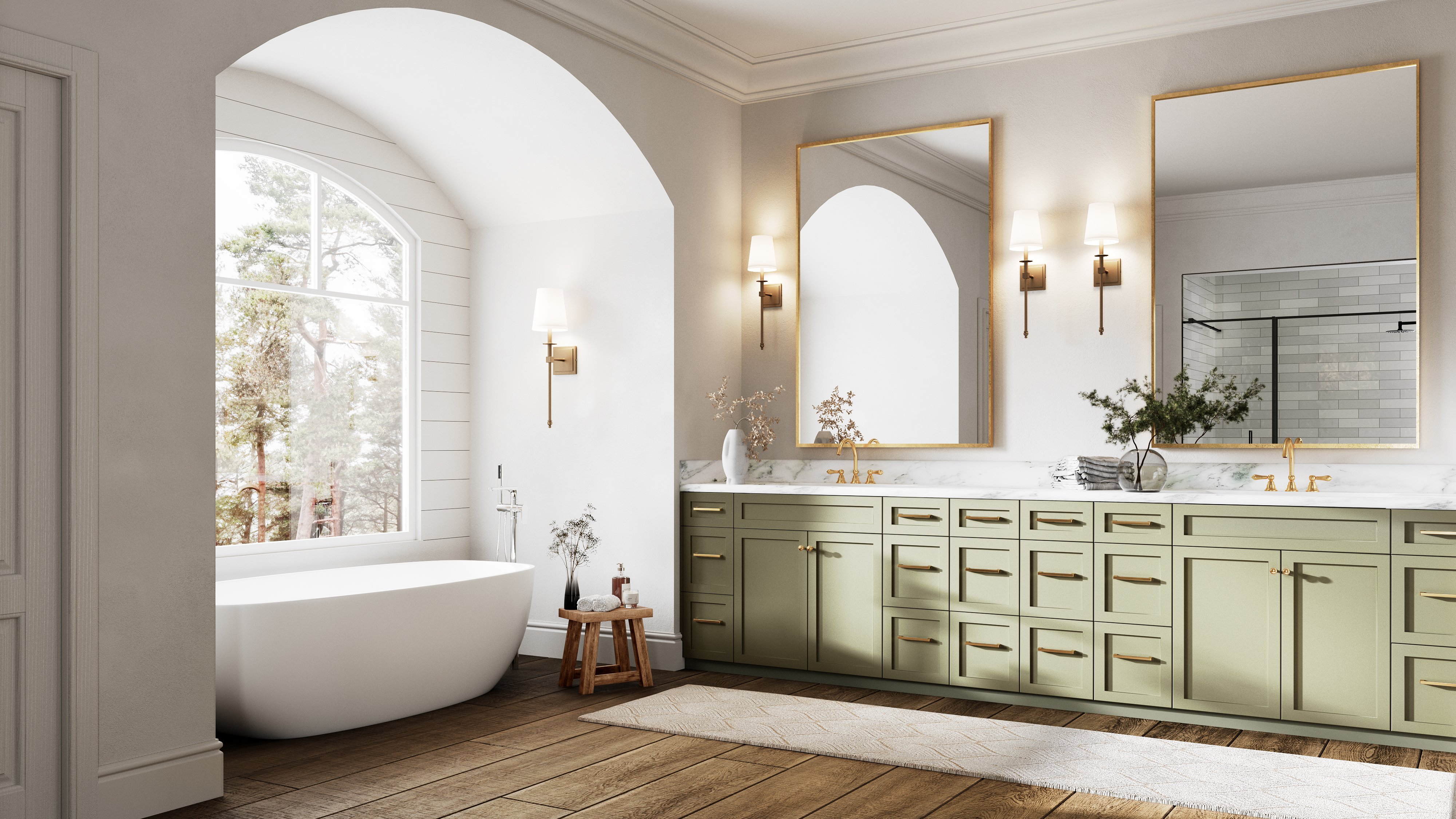 Interior Visualization of a Chic Bathroom