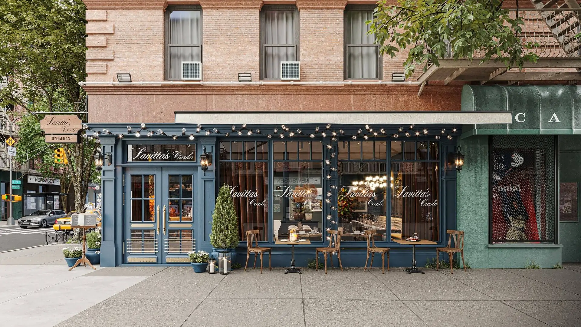 3D Facade Visualization for a Restaurant in NYC