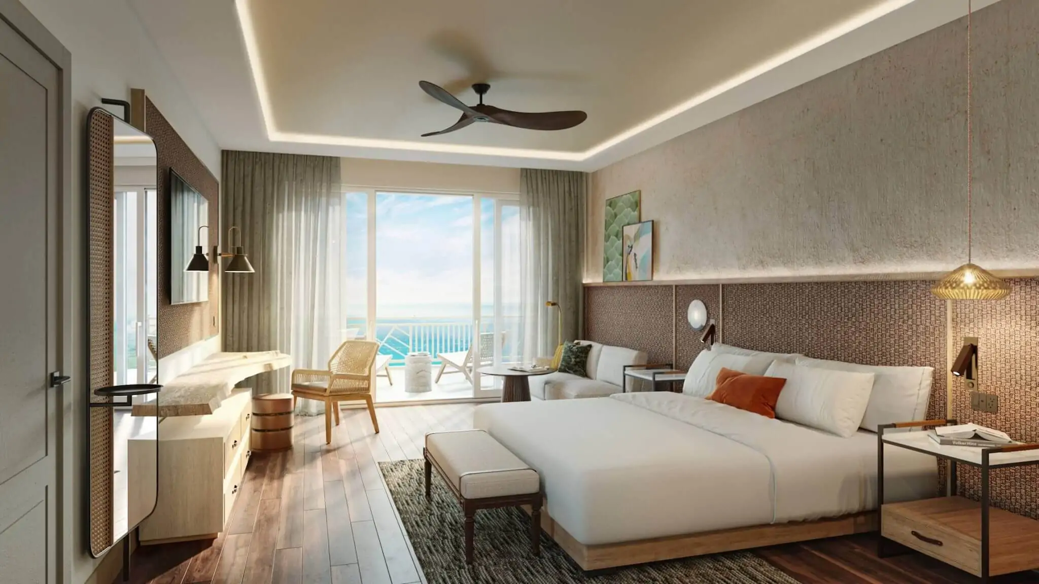 Interior 3D Rendering for Marriott Hotel in Belize