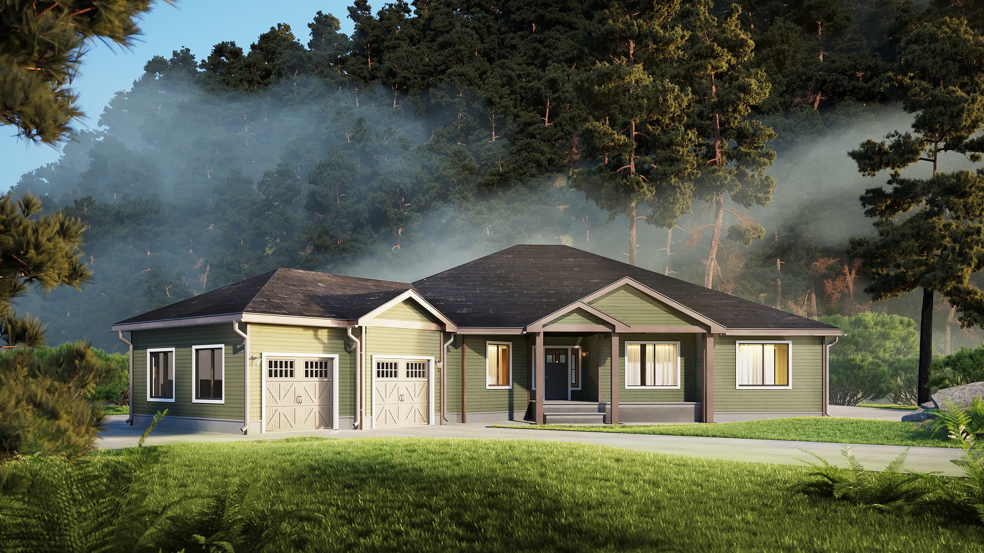 Photorealistic Custom Homes 3D Rendering