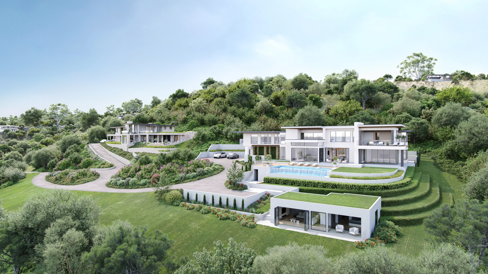 3D Exterior Villa Visualization with Green Environment