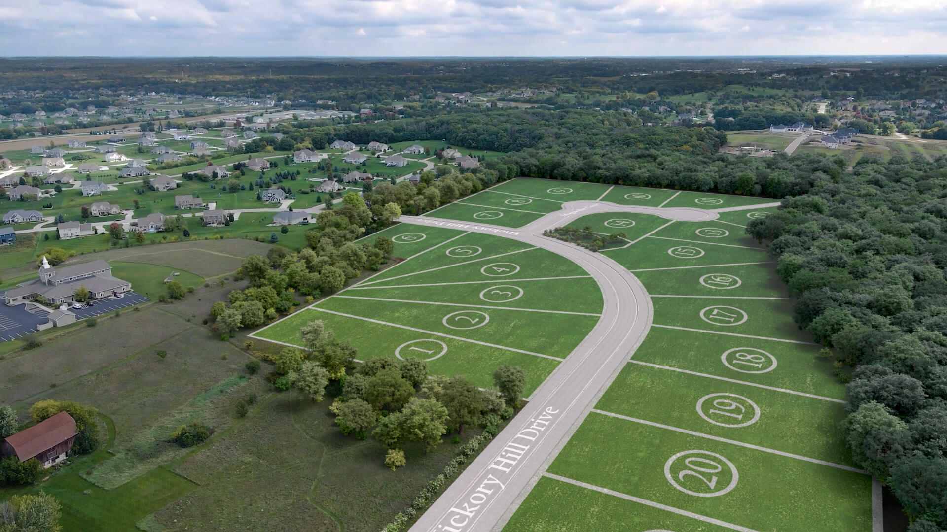 Aerial 3D Rendering of a Home Community