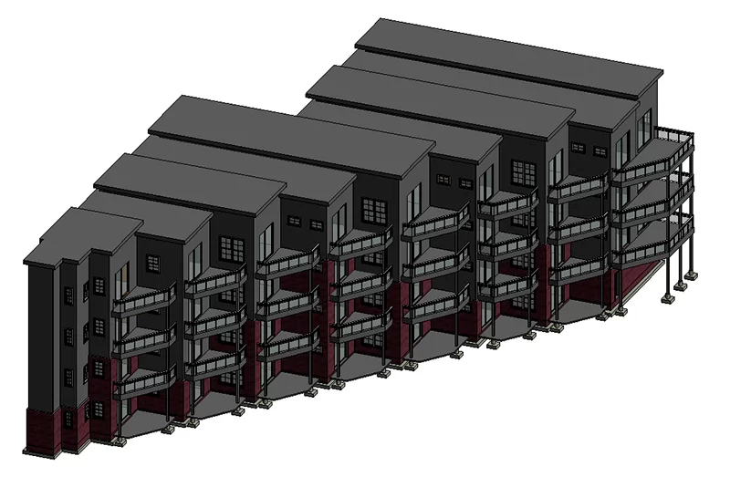 3D BIM Modeling For A Housing Project