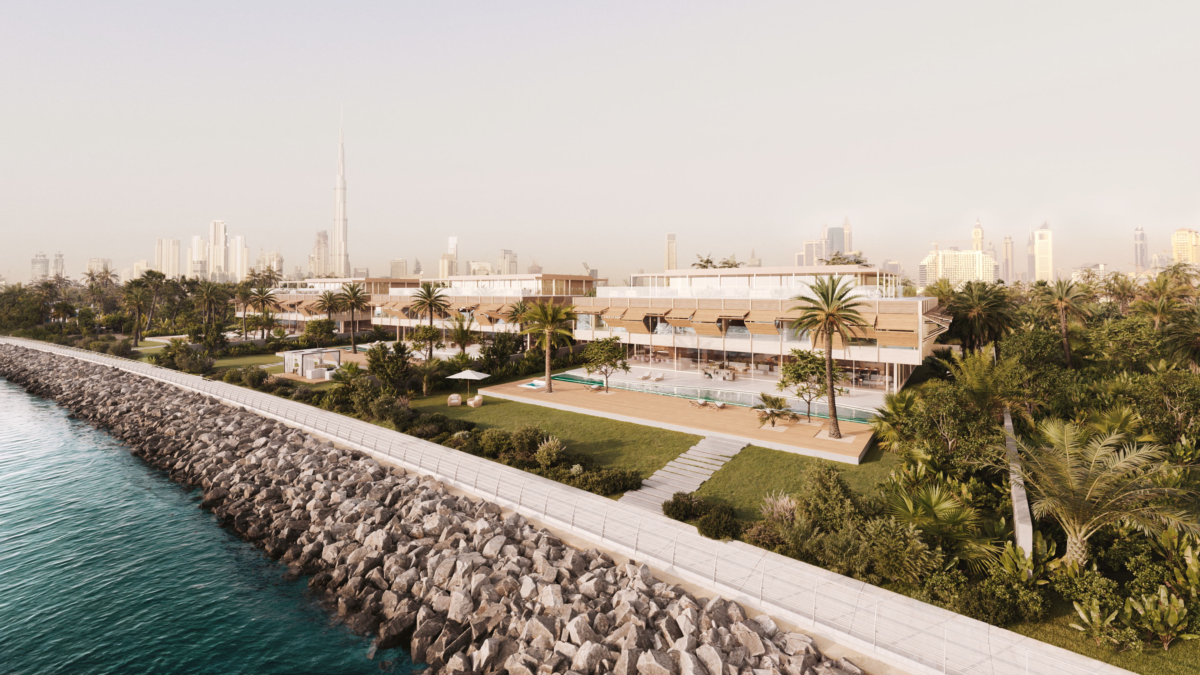 3D Rendering of Seaside Residences in the Middle East