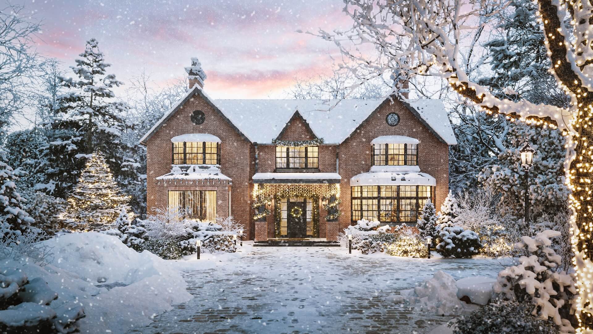 Christmas 3D Rendering for Real Estate