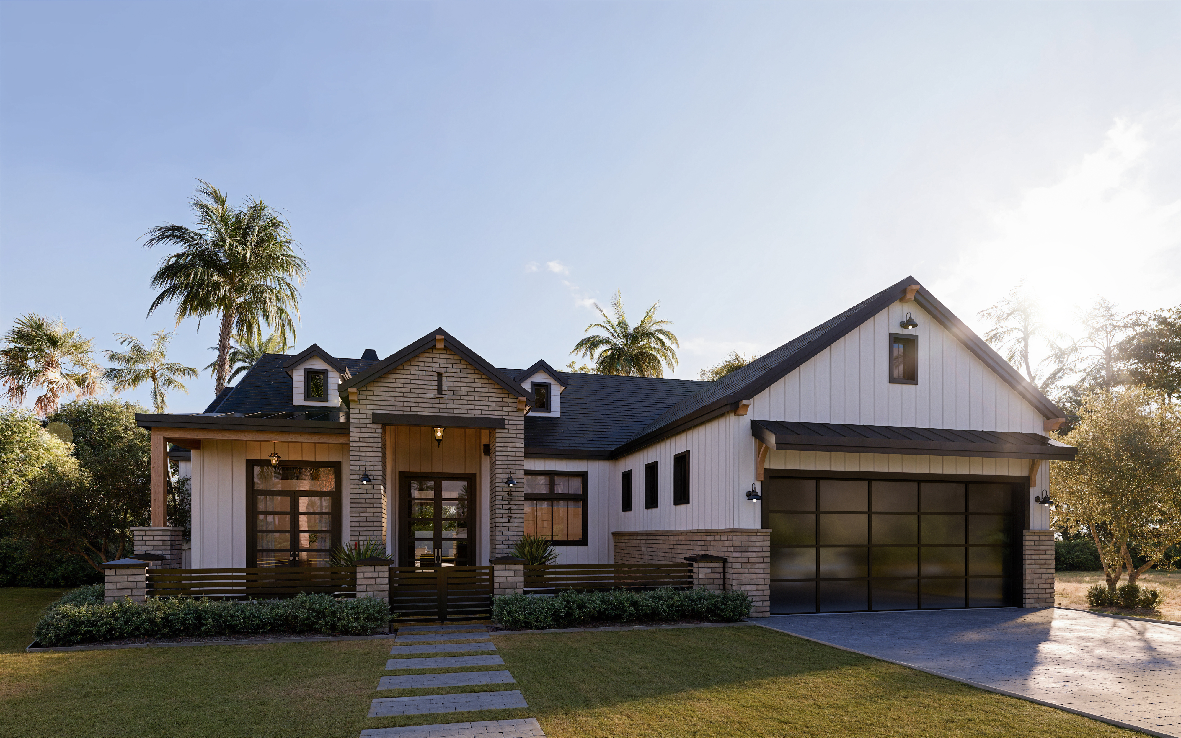Exterior 3D Render of a House in Arizona