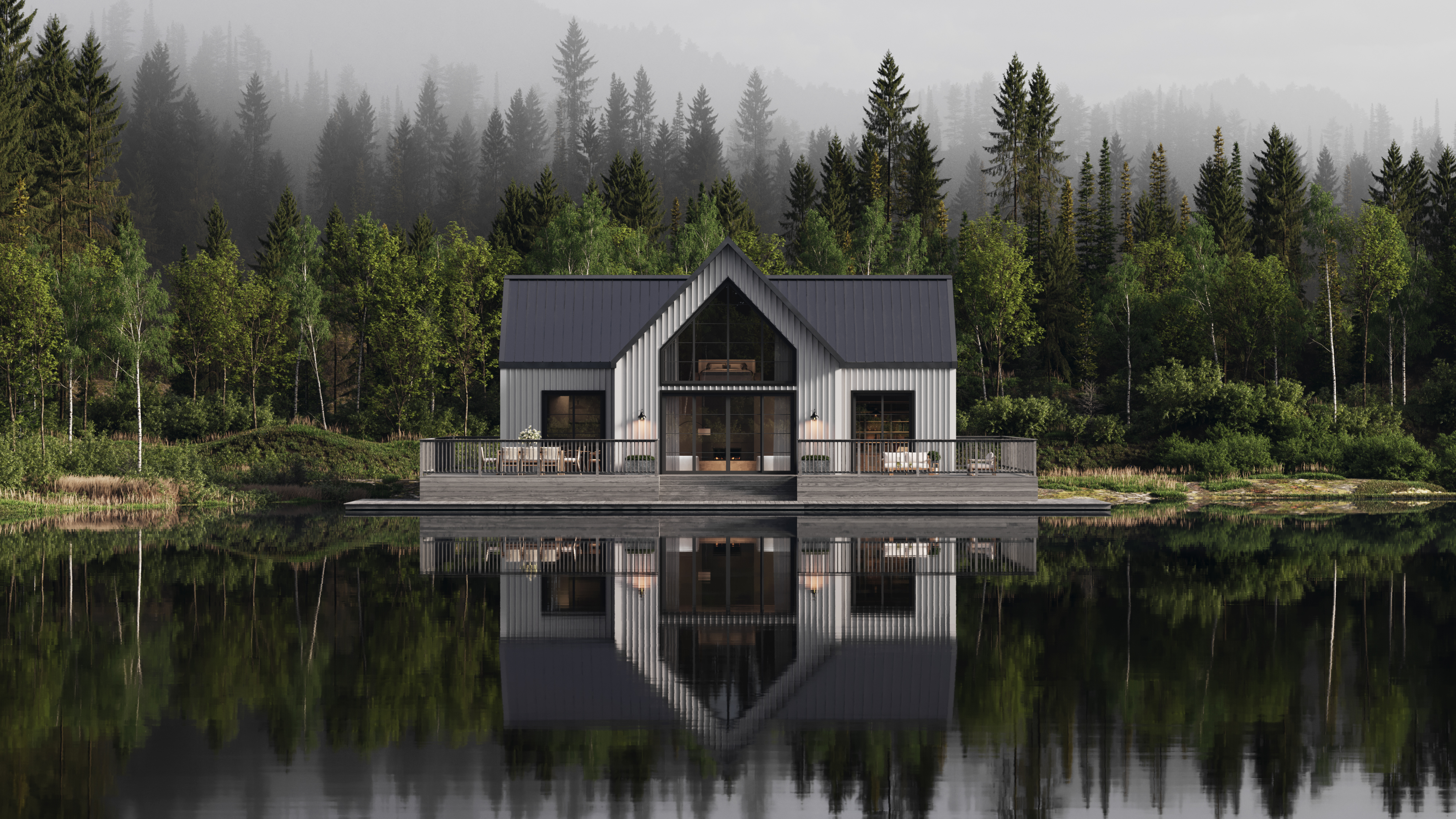 Lakeside House Exterior CGI