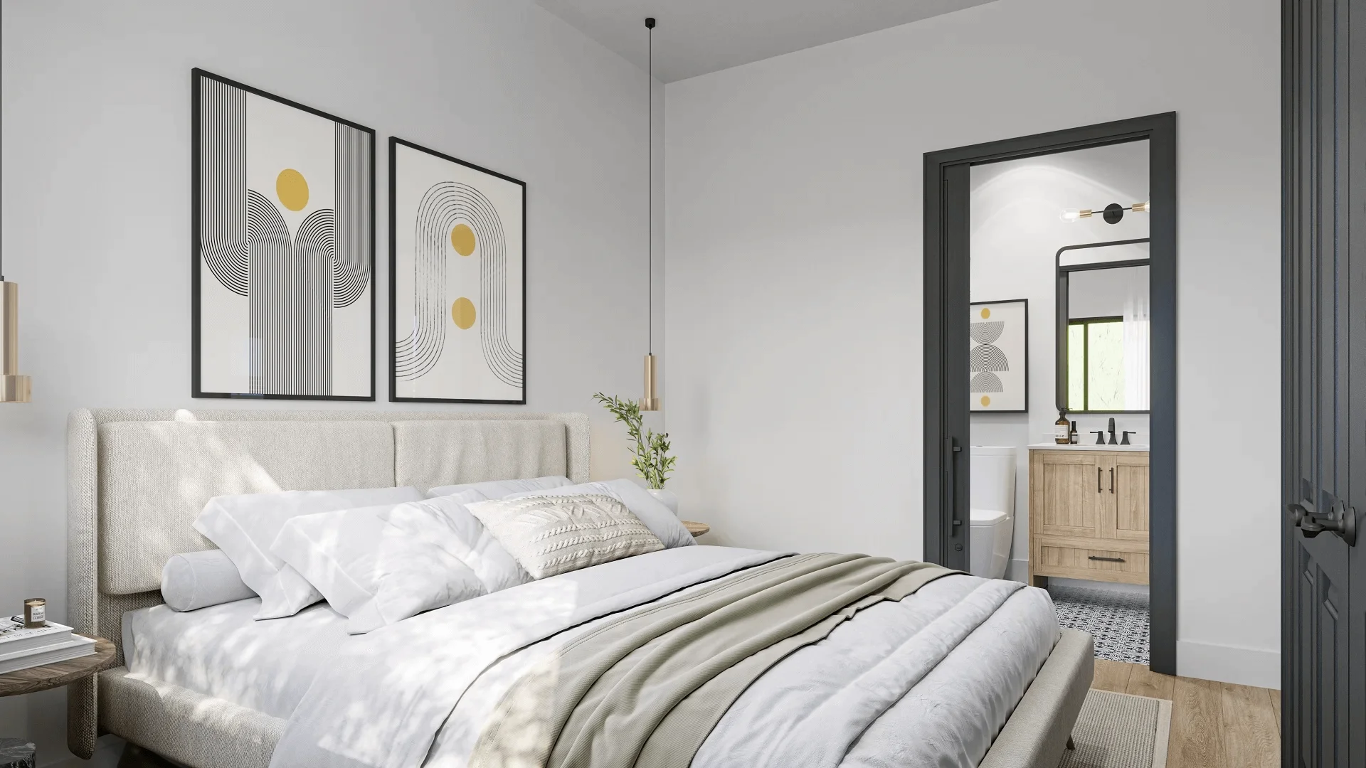 Minimalist Bedroom CGI