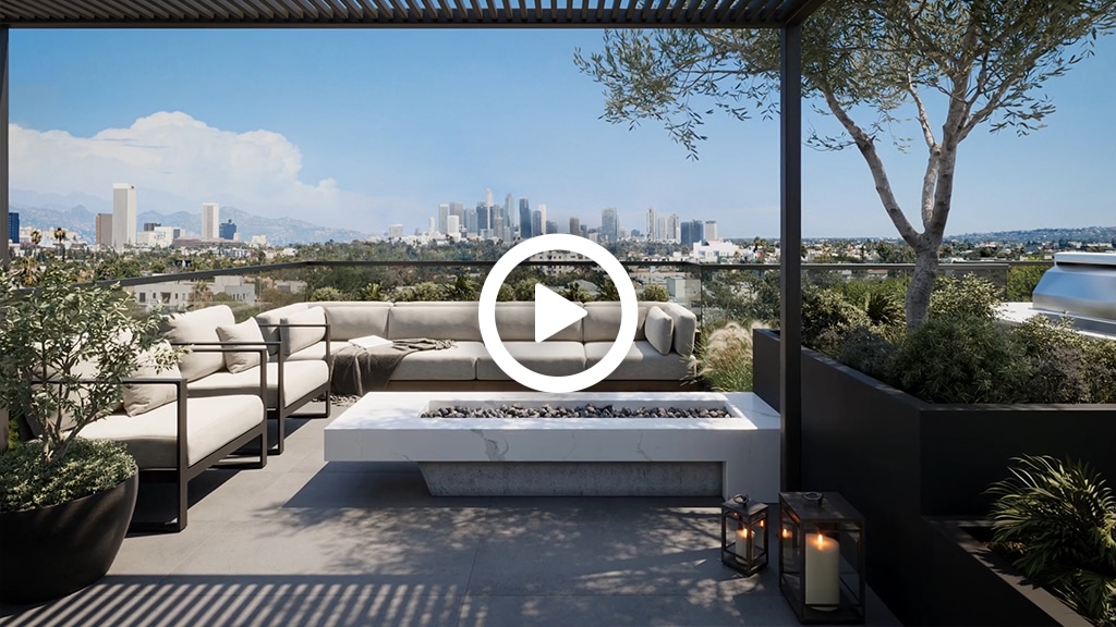 3D Animation of a Sunlit Rooftop Terrace