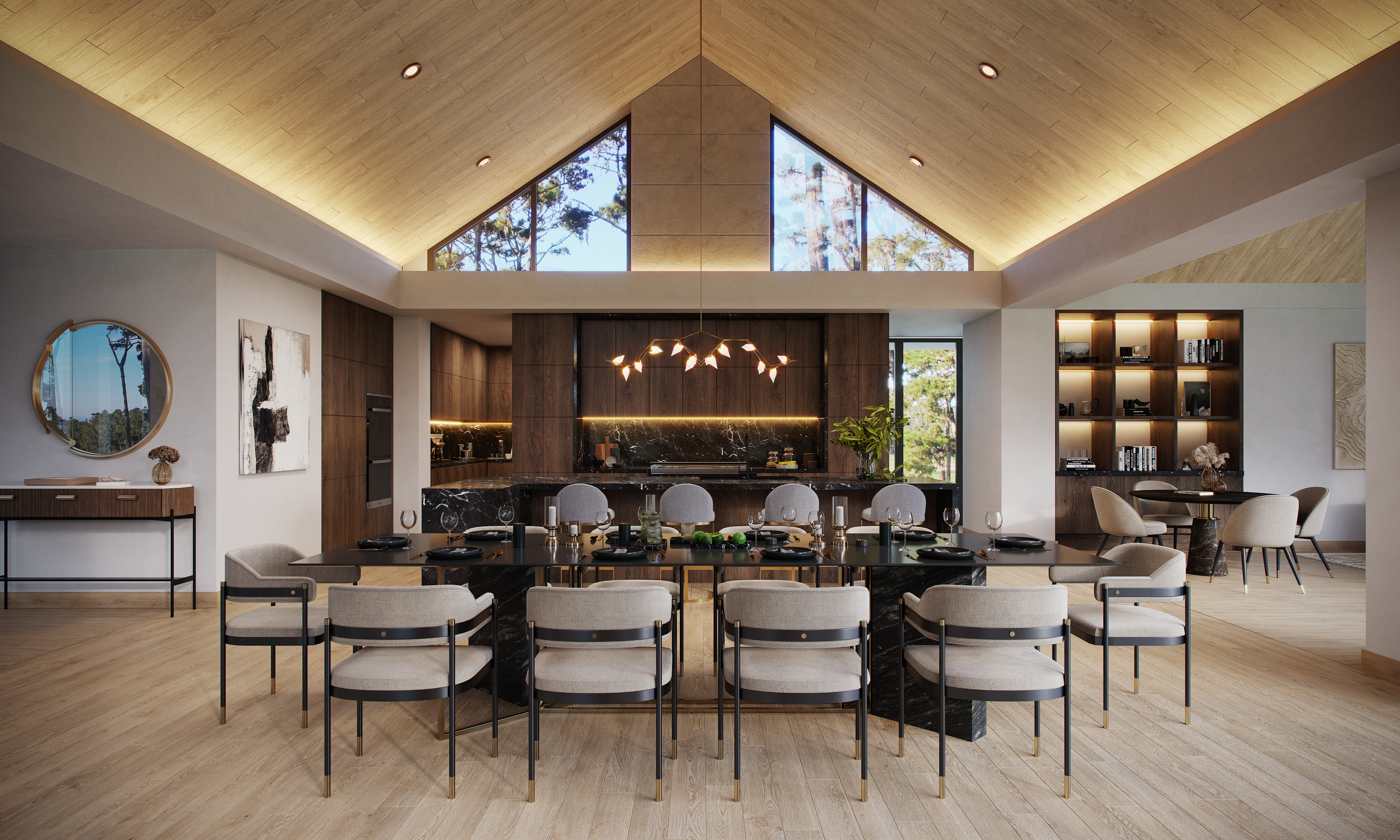 Interior 3D Visualization of a Chic Dining Room