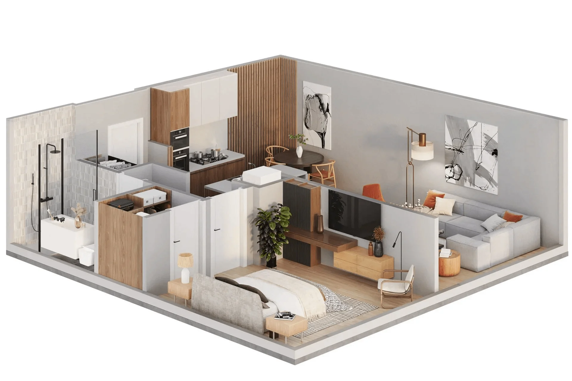 3D Floor Plan for a Multifamily Project