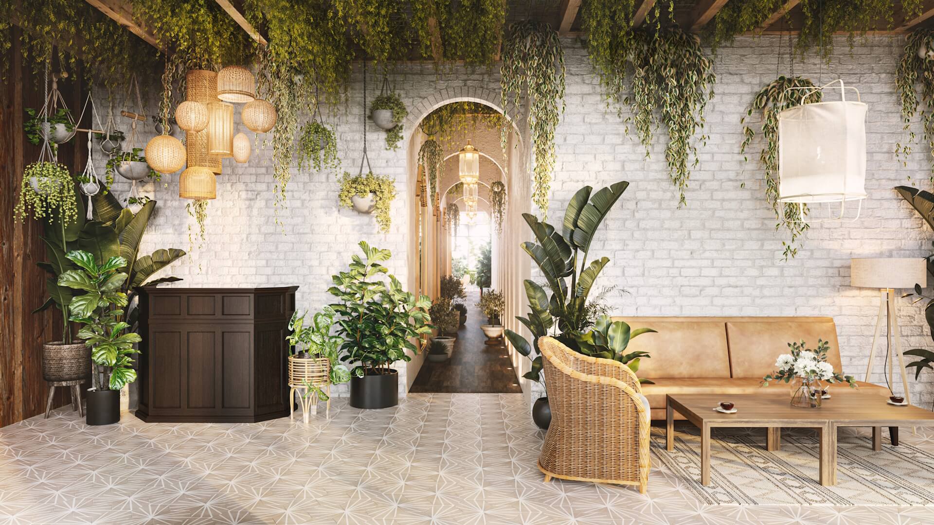Aba Restaurant Interior 3D Rendering