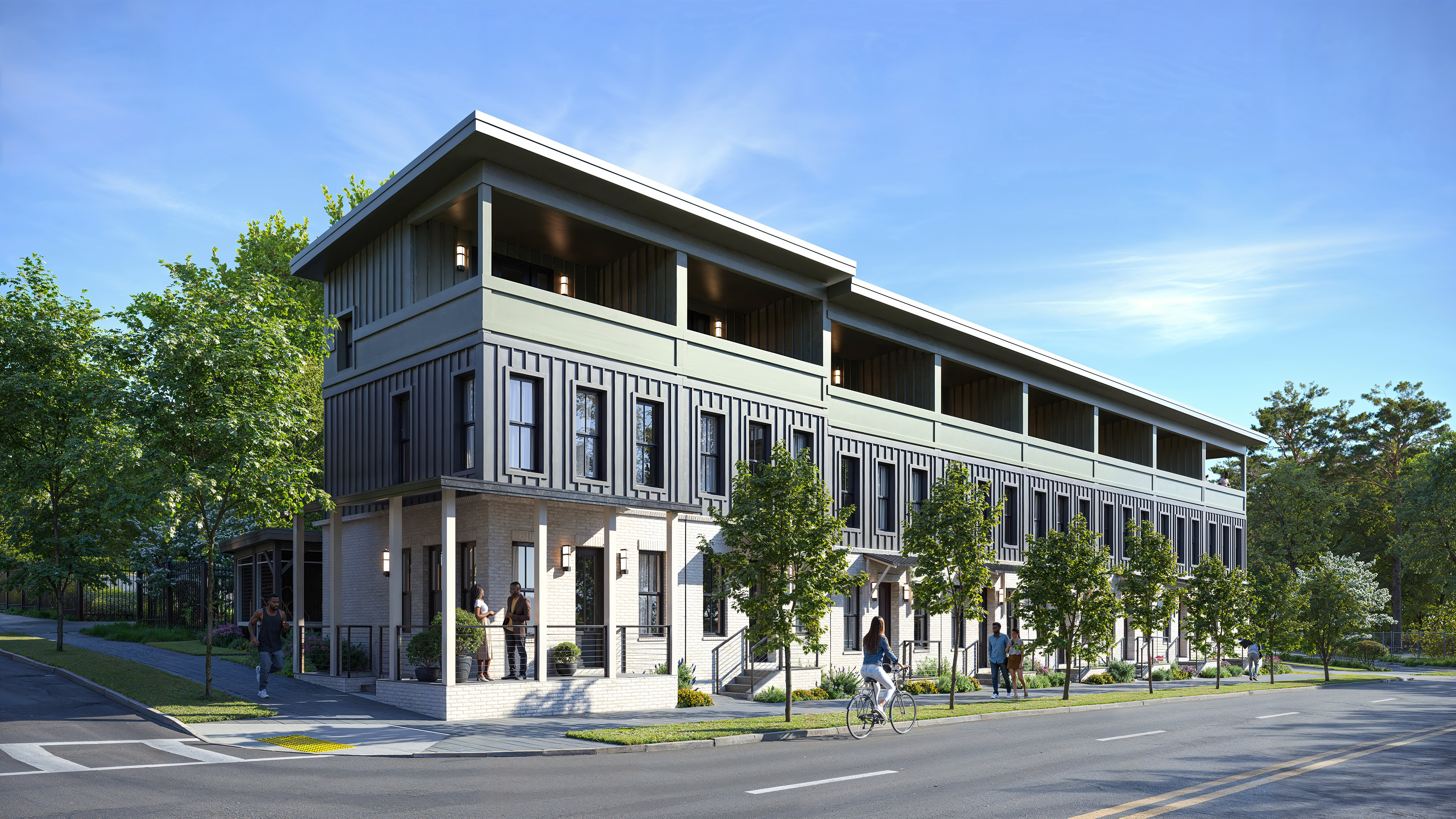 Exterior 3D Visualization of a Stylish Building