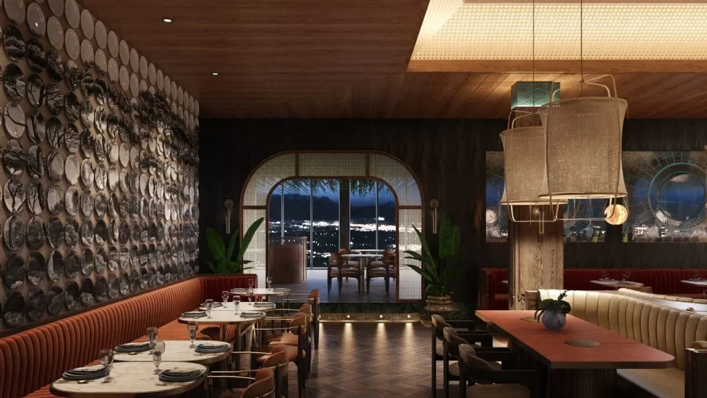 Restaurant Interior Rendering: Hall
