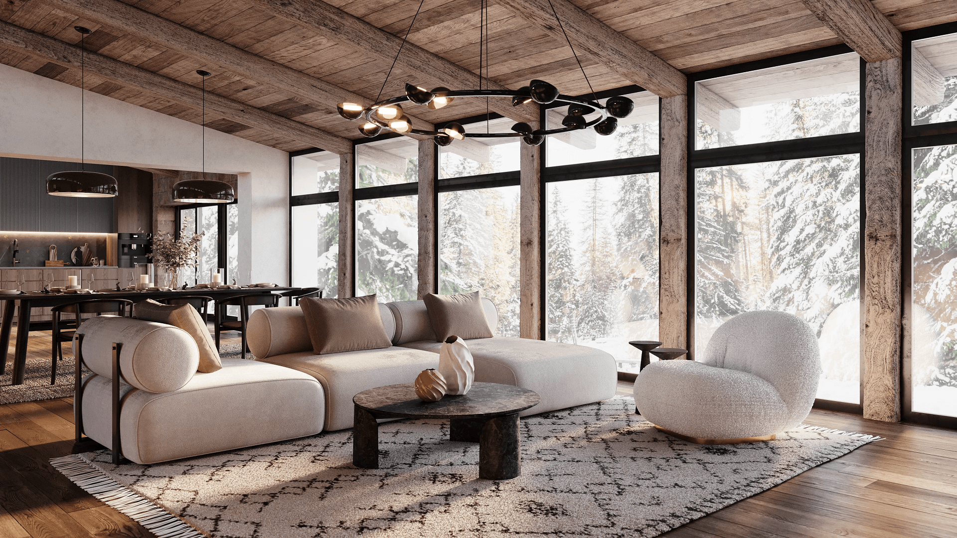 Living Room 3D Render