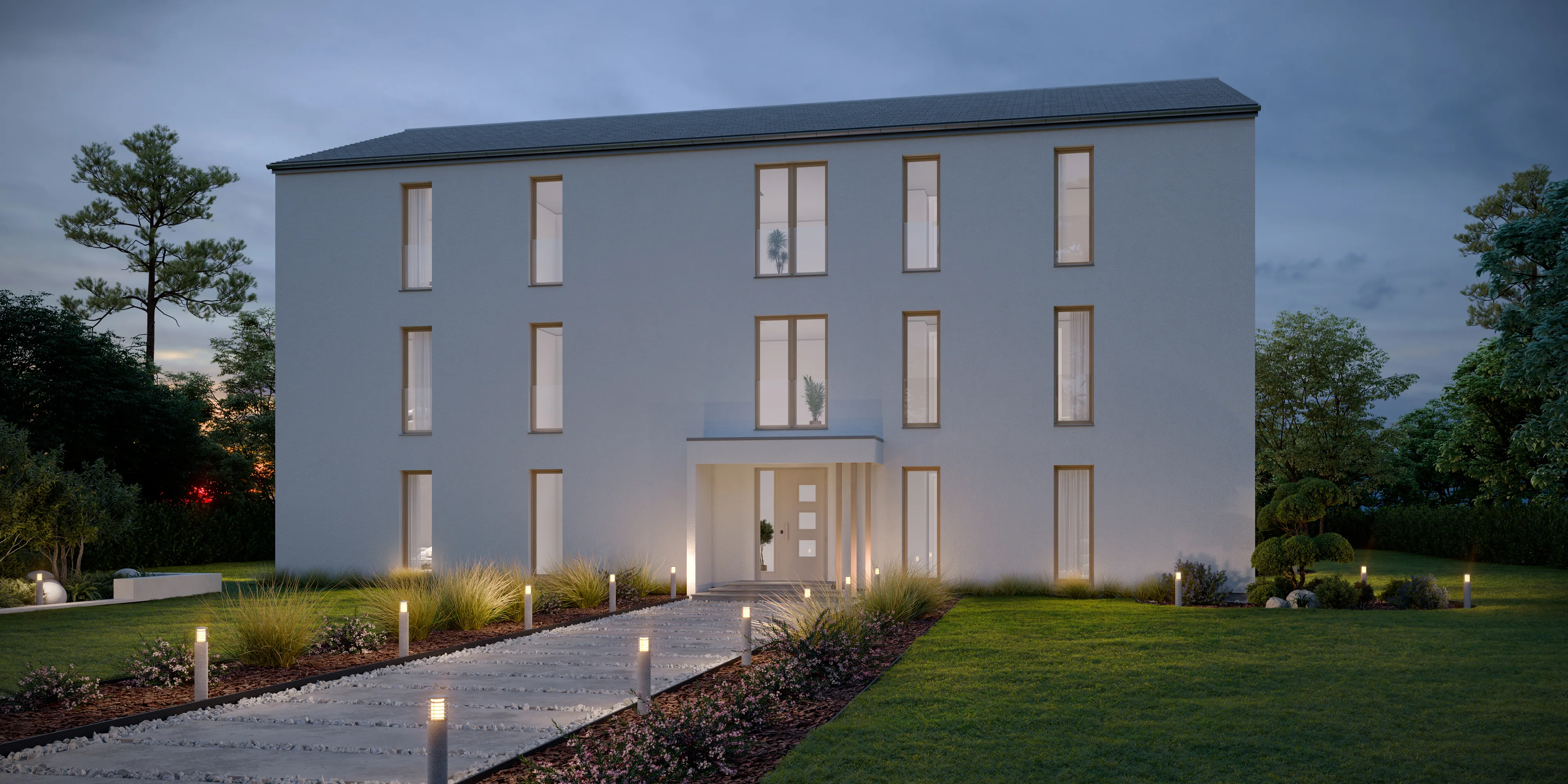 Mansion 3D rendering
