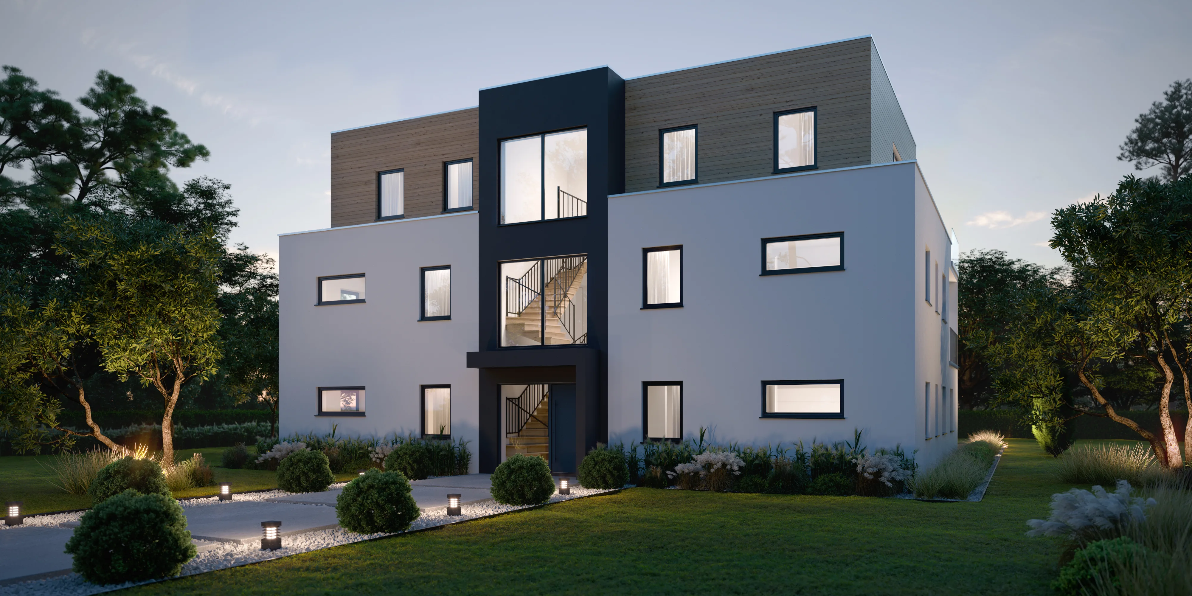 Three store mansion CGI project