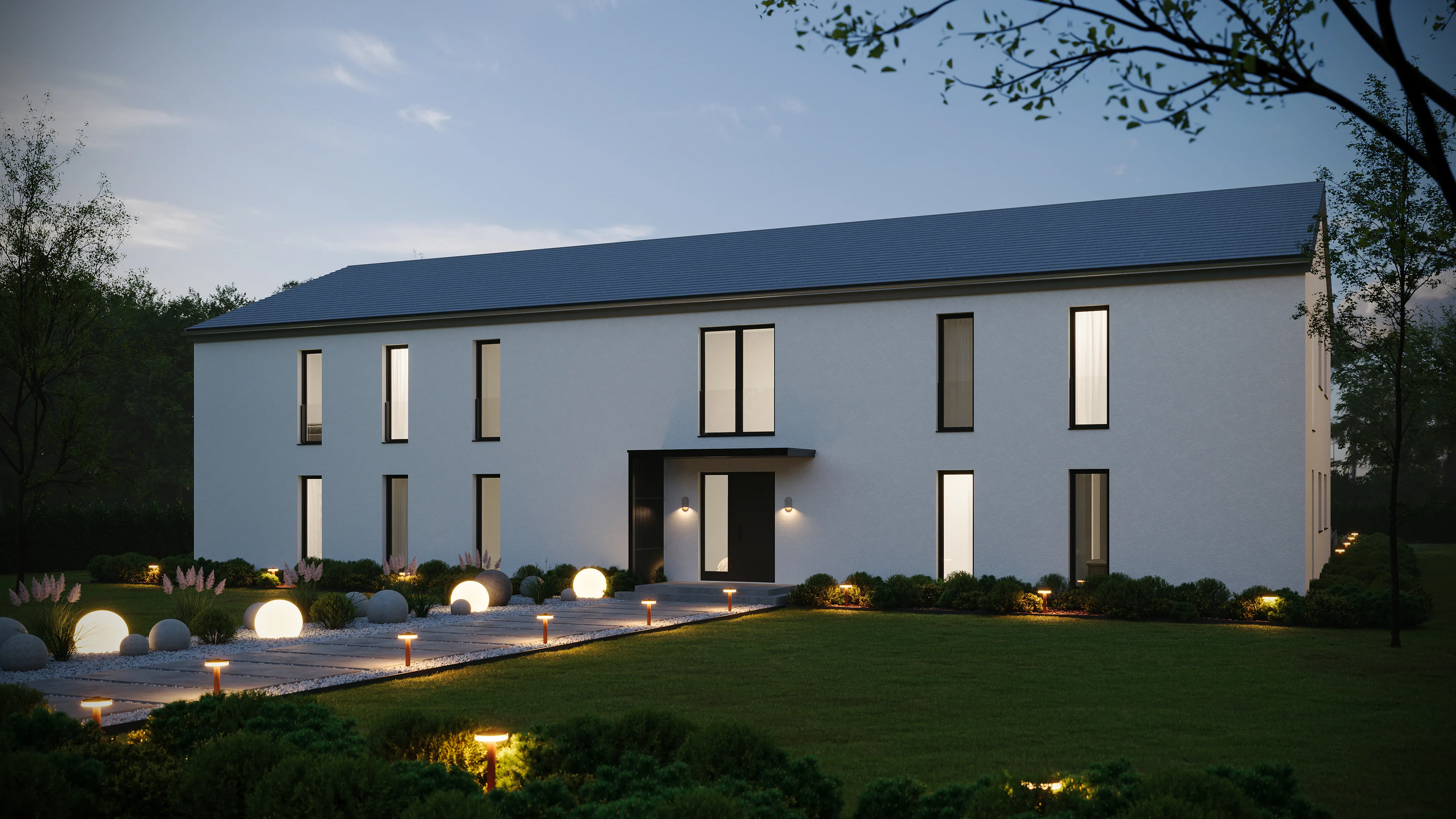 Modern house 3D visualization