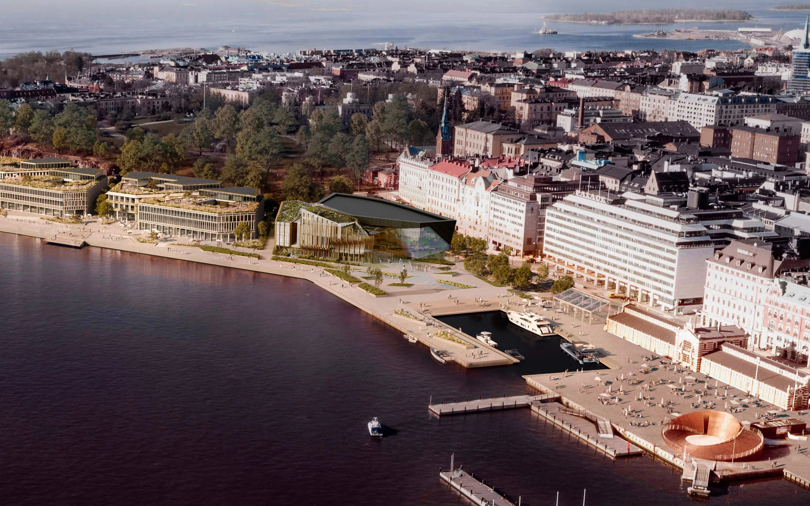 Museum Aerial View 3D Visualization