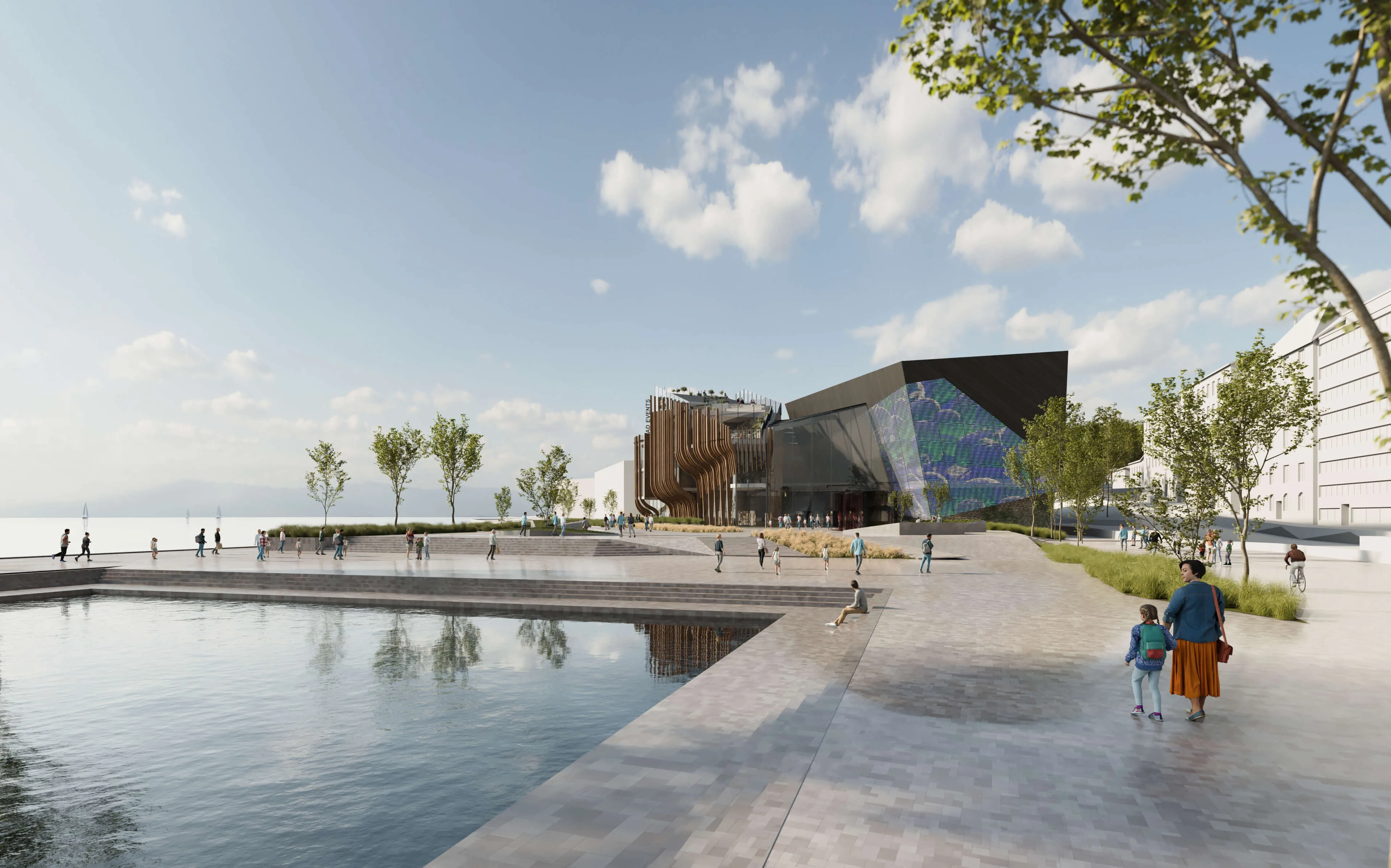 Museum Eye-level Exterior 3D Rendering