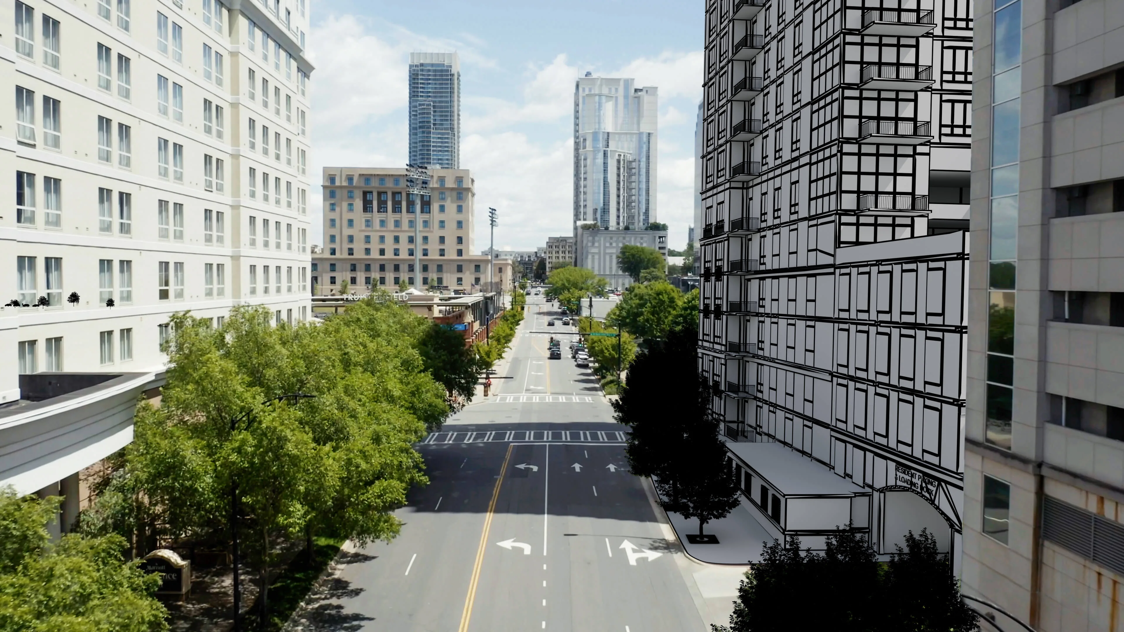 Architectural Animation for Renovation Projects with Drone Footage