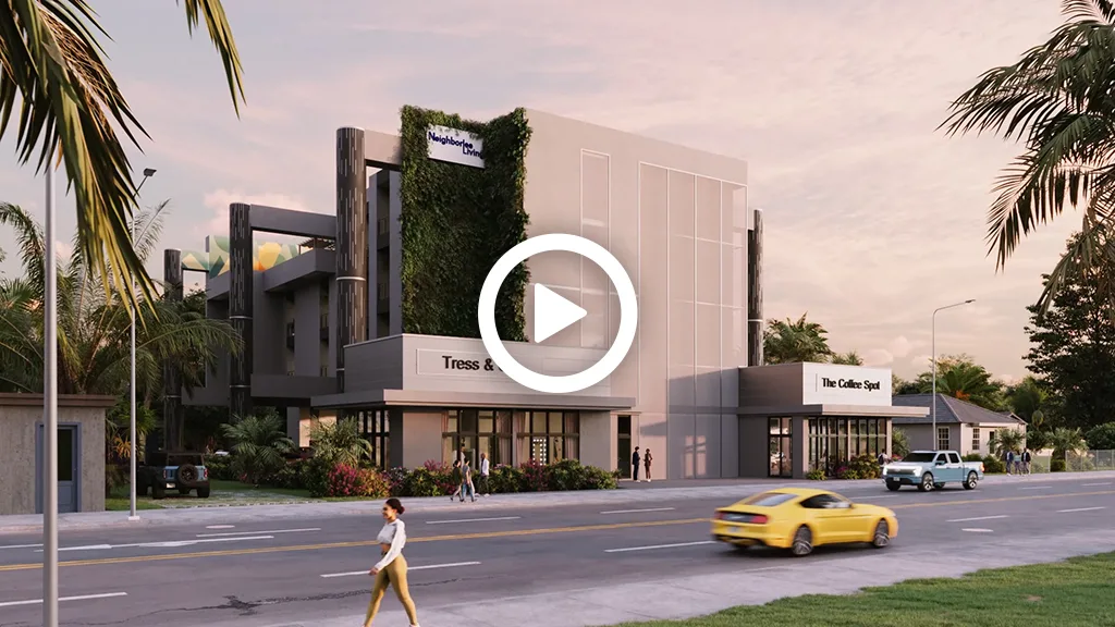 Real estate 3D animation showcasing a modern interior design concept for a residential property in Florida