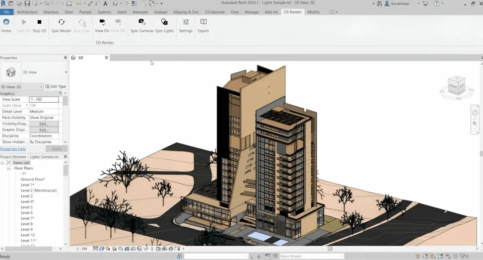 3D rendering in D5 Render