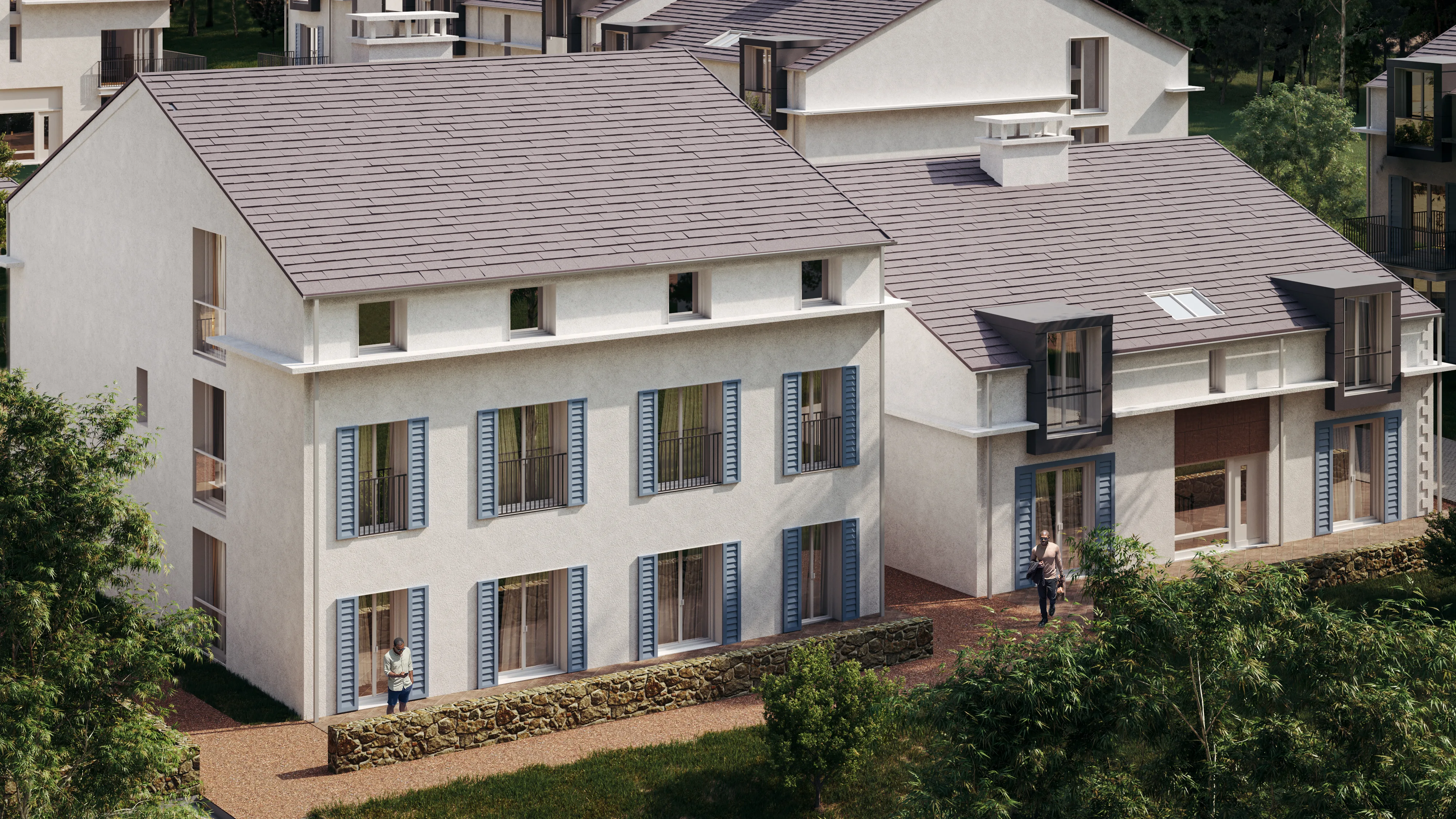 Exterior CGI of a Luxury Spa Resort Building in France