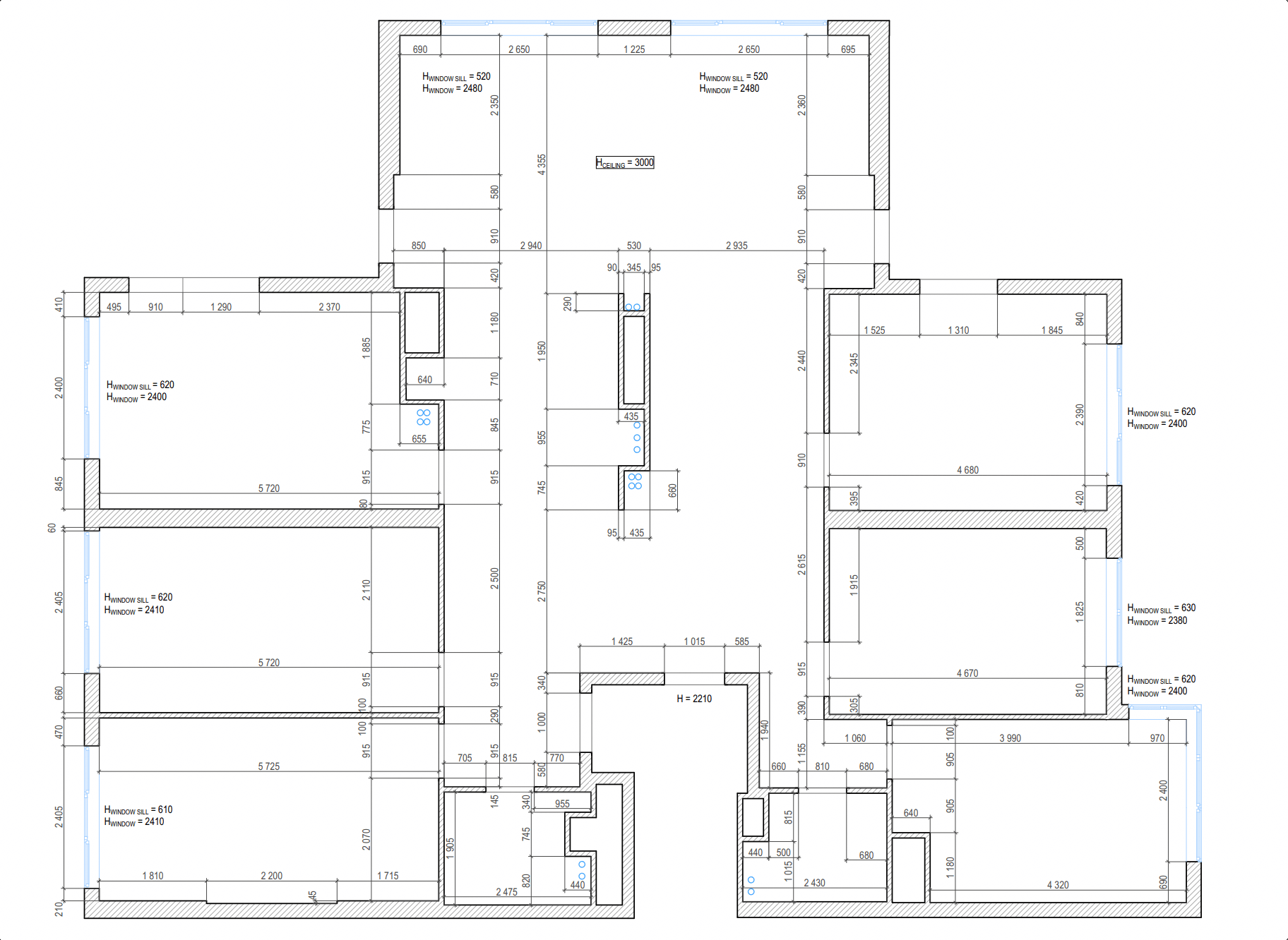 Floor Plan of an Apartment with Dimensions