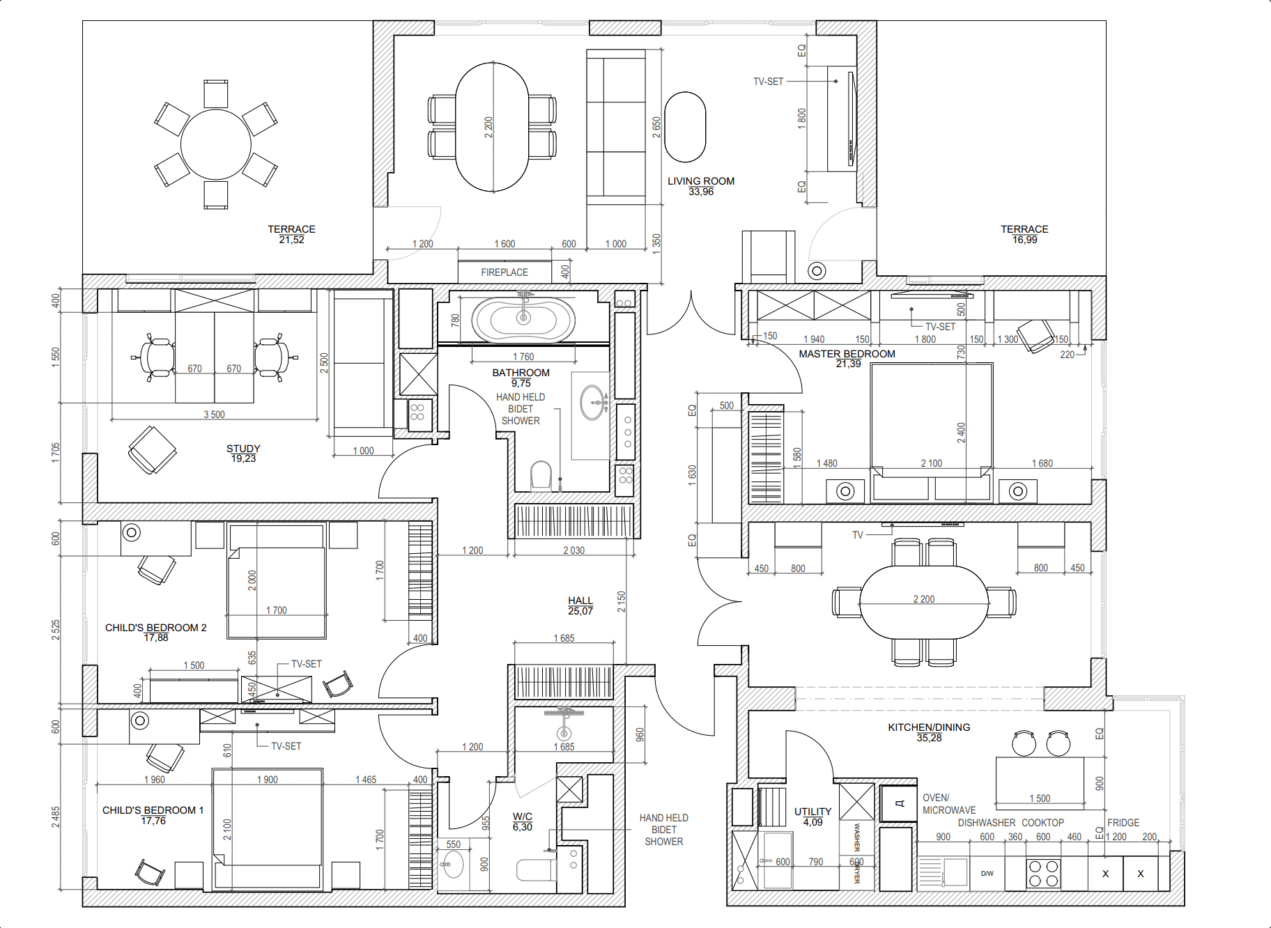 Furniture Layout Architectural Drawing